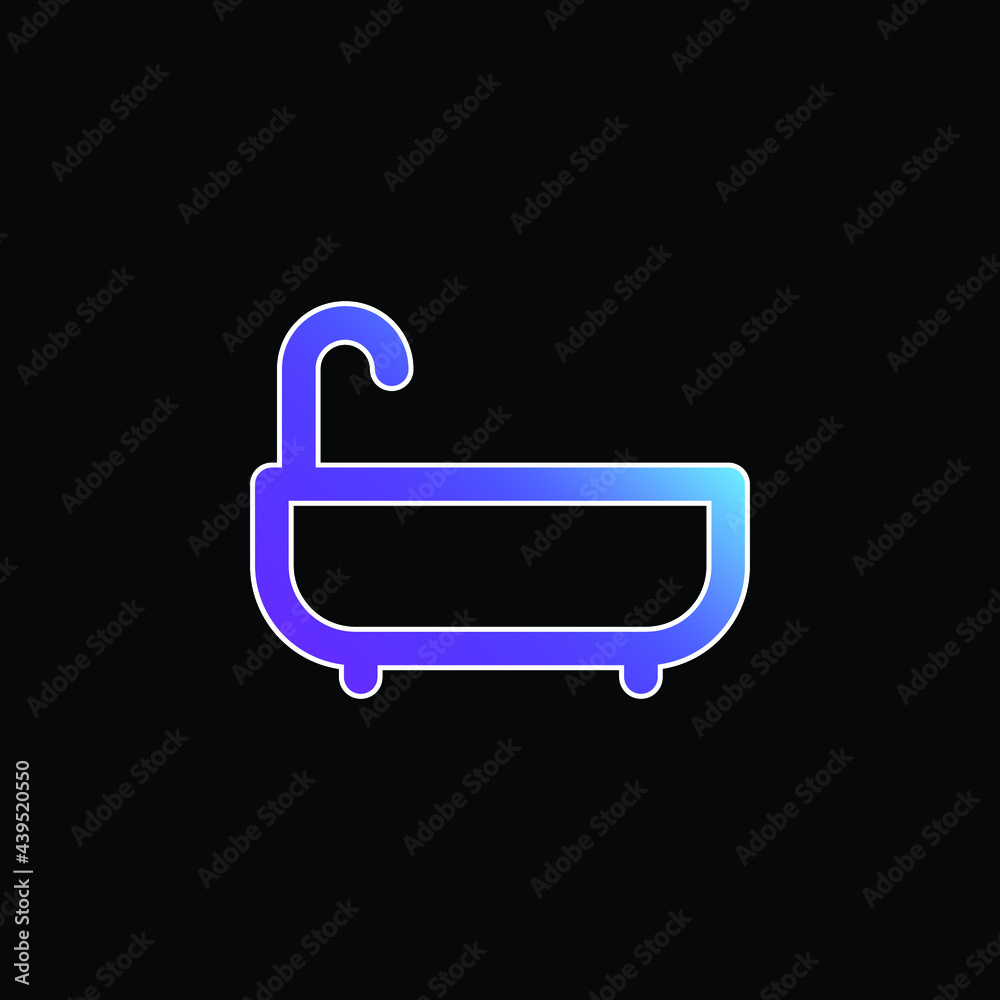 Bathtup blue gradient vector icon