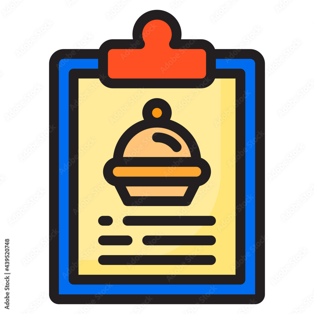 clipboard color line style icon