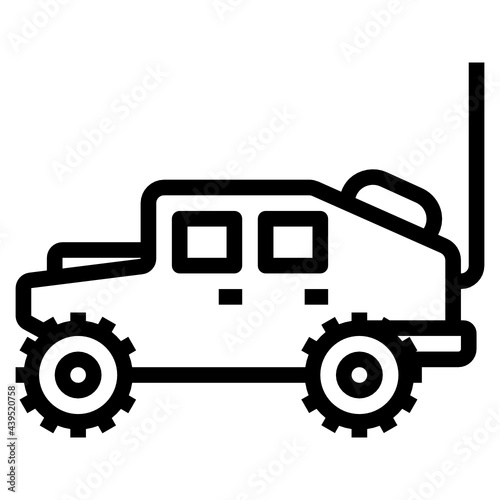 Armored line icon