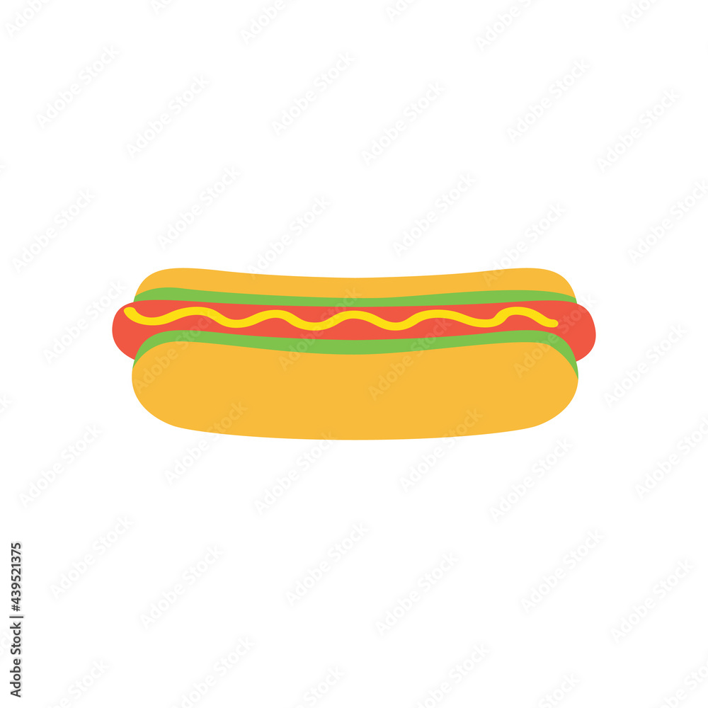 National Hot Dog Day. Holiday concept. Template for background, banner, card, poster. Vector illustration