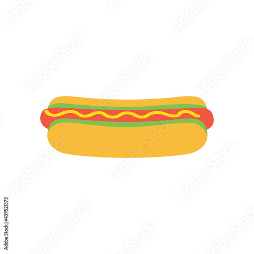 Fototapeta Naklejka Na Ścianę i Meble -  National Hot Dog Day. Holiday concept. Template for background, banner, card, poster. Vector illustration
