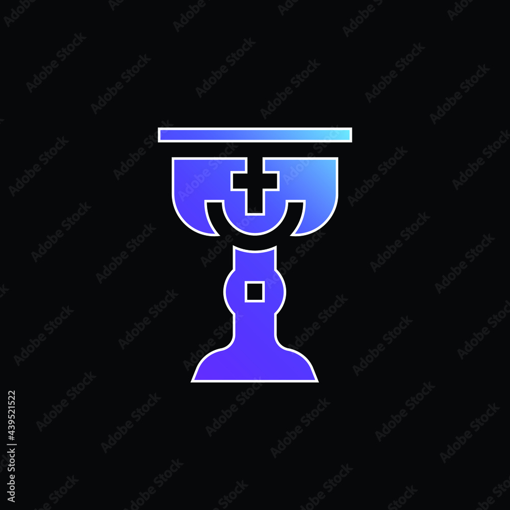 Baptism blue gradient vector icon Baptism blue gradient vector icon