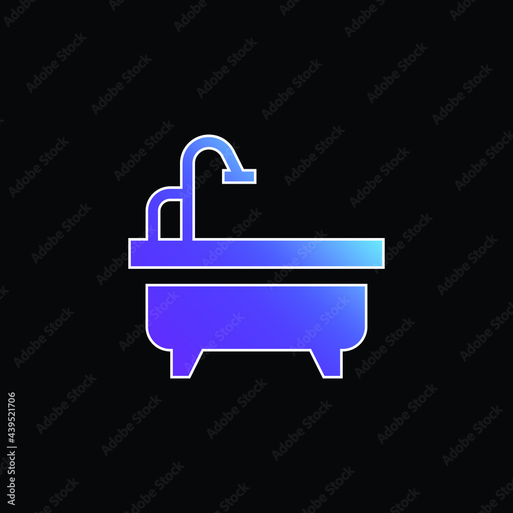 Bath blue gradient vector icon