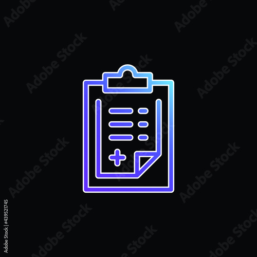 Admision Form blue gradient vector icon photo