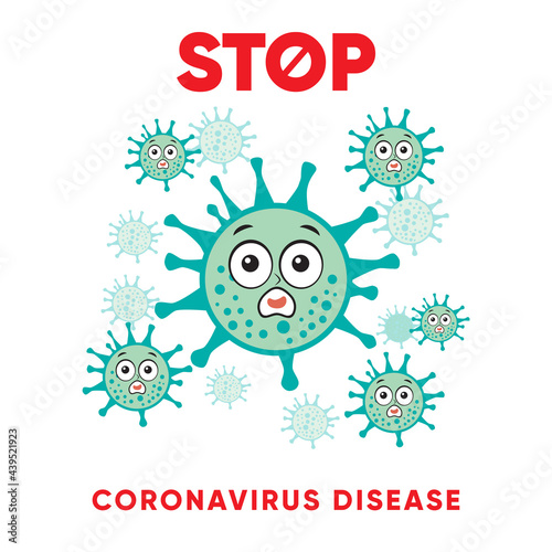 Vector illustration corona virus infection. 2019-nvoc virus.corona virus microbe. corona virus danger, corona cell. disense outbreak