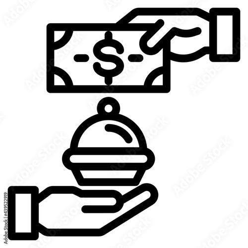delivery outline style icon