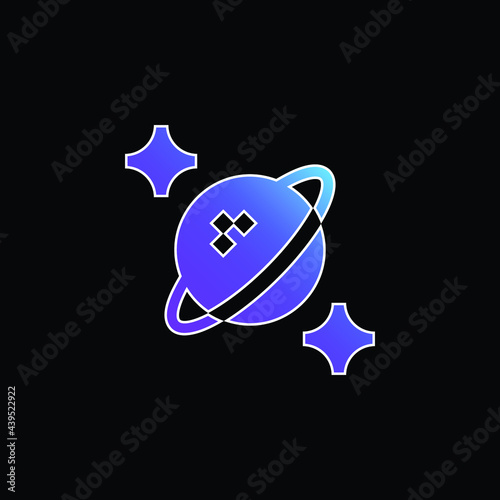 Astrophysics blue gradient vector icon