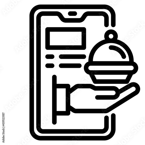 mobilephone outline style icon