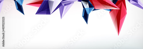 Vector 3d triangles and pyramids abstract background for business or technology presentations, internet posters or web brochure covers