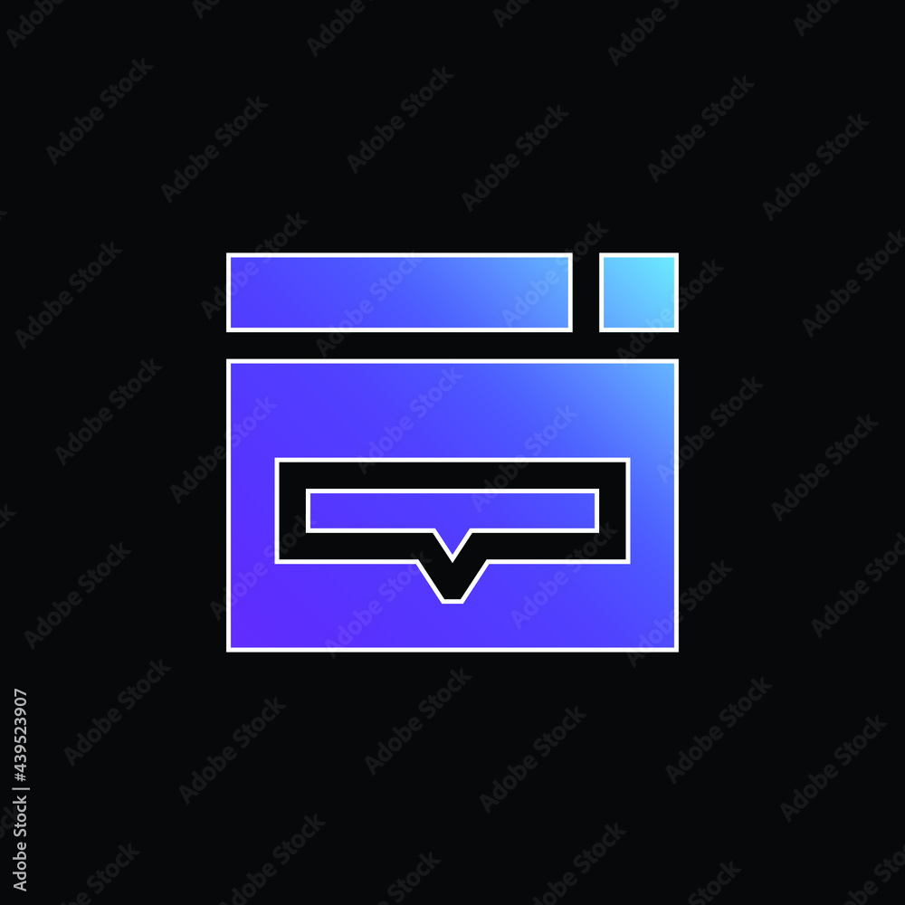 Banner blue gradient vector icon Banner blue gradient vector icon