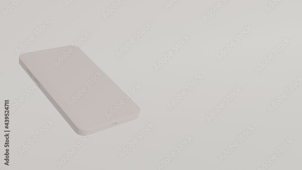 Light smartphone on a white background. 3d illustration render Light smartphone on a white background. 3d illustration render