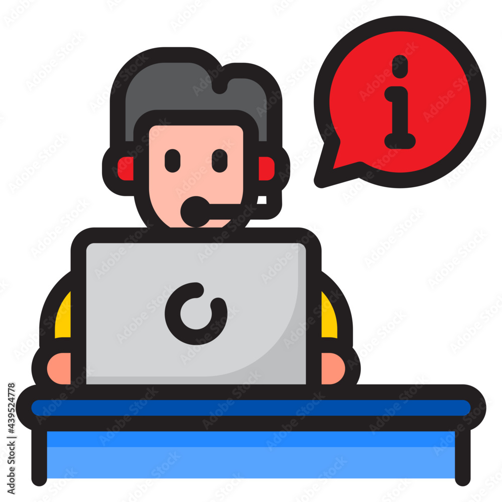 Fototapeta premium information color line style icon