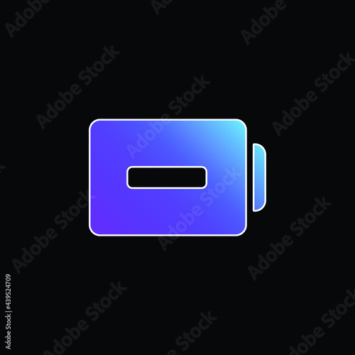 Battery With Minus Sign blue gradient vector icon