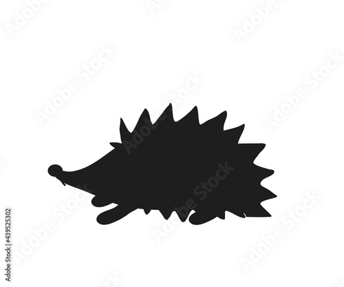 Small hedgehog on a white background. Symbol. Vector illustration.