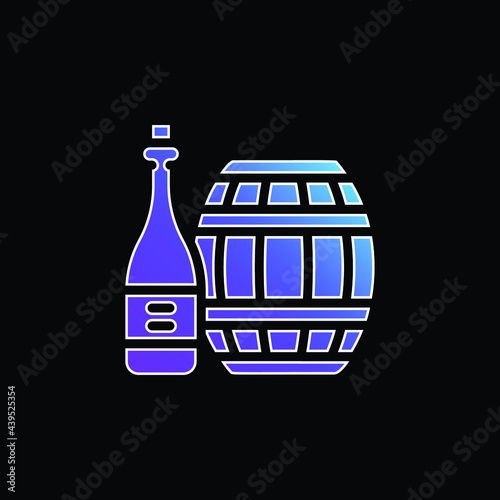 Barrel blue gradient vector icon