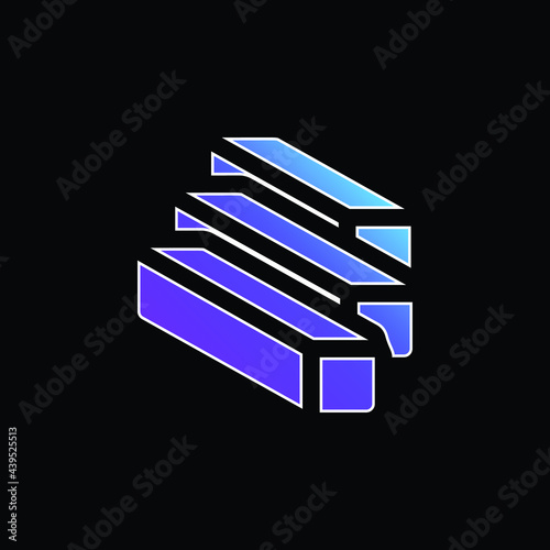 Beam blue gradient vector icon