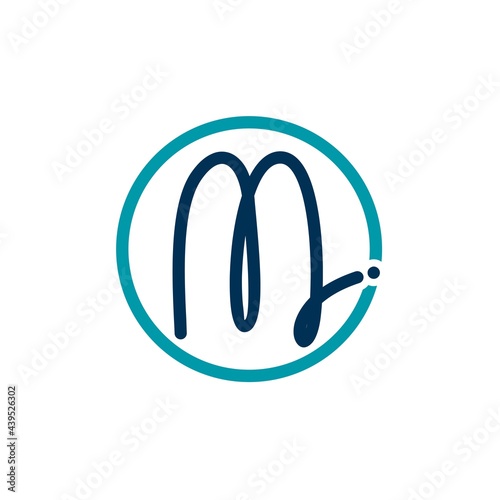 Initials letters M logo design vectors unique