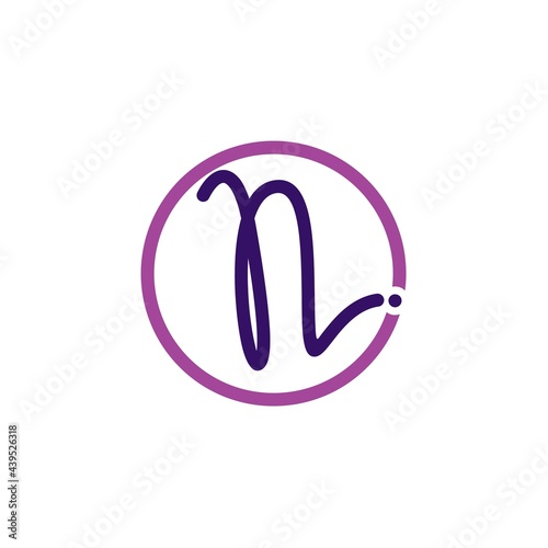 Initials letters N logo design vectors unique