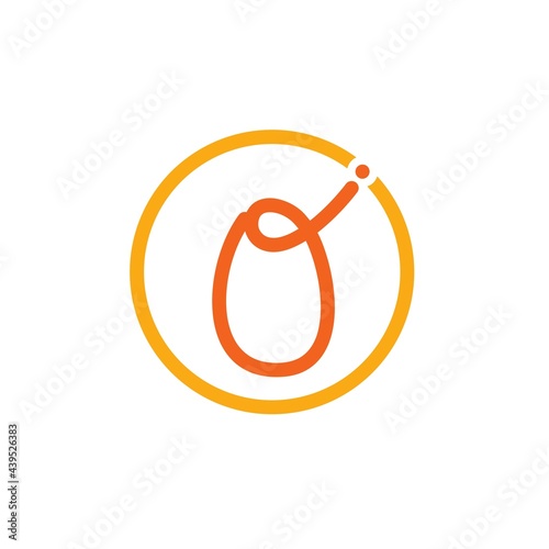 Initials letters O logo design vectors unique