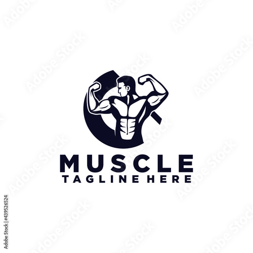 Sport muscle logo vector concept © stupic