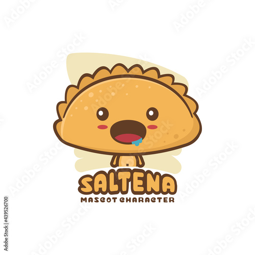 cute saltena cake mascot character designs