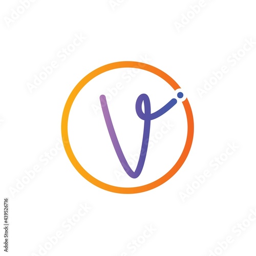 Initials letters V logo design vectors unique