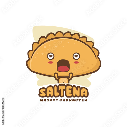 cute saltena cake mascot character designs