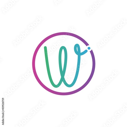 Initials letters W logo design vectors unique