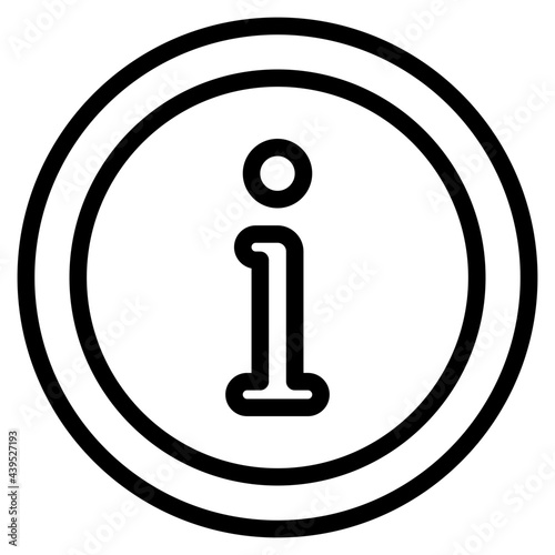 information outline style icon
