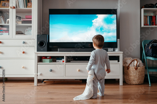 Toddler watching TV
