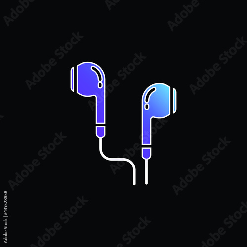 Airpods blue gradient vector icon