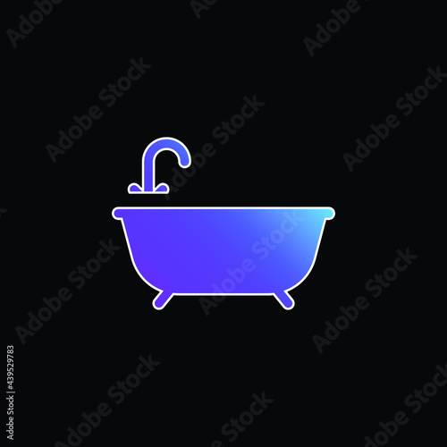 Bath blue gradient vector icon