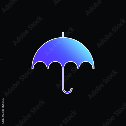 Black Umbrella blue gradient vector icon