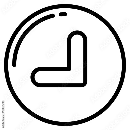 bottom right outline style icon