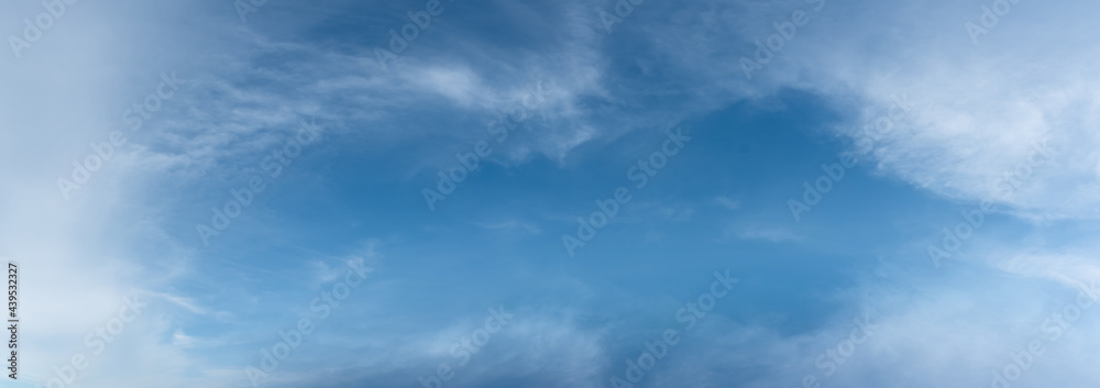 Colorful panorama blue sky during a summer.sky and clouds, background wallpapers, copy space 