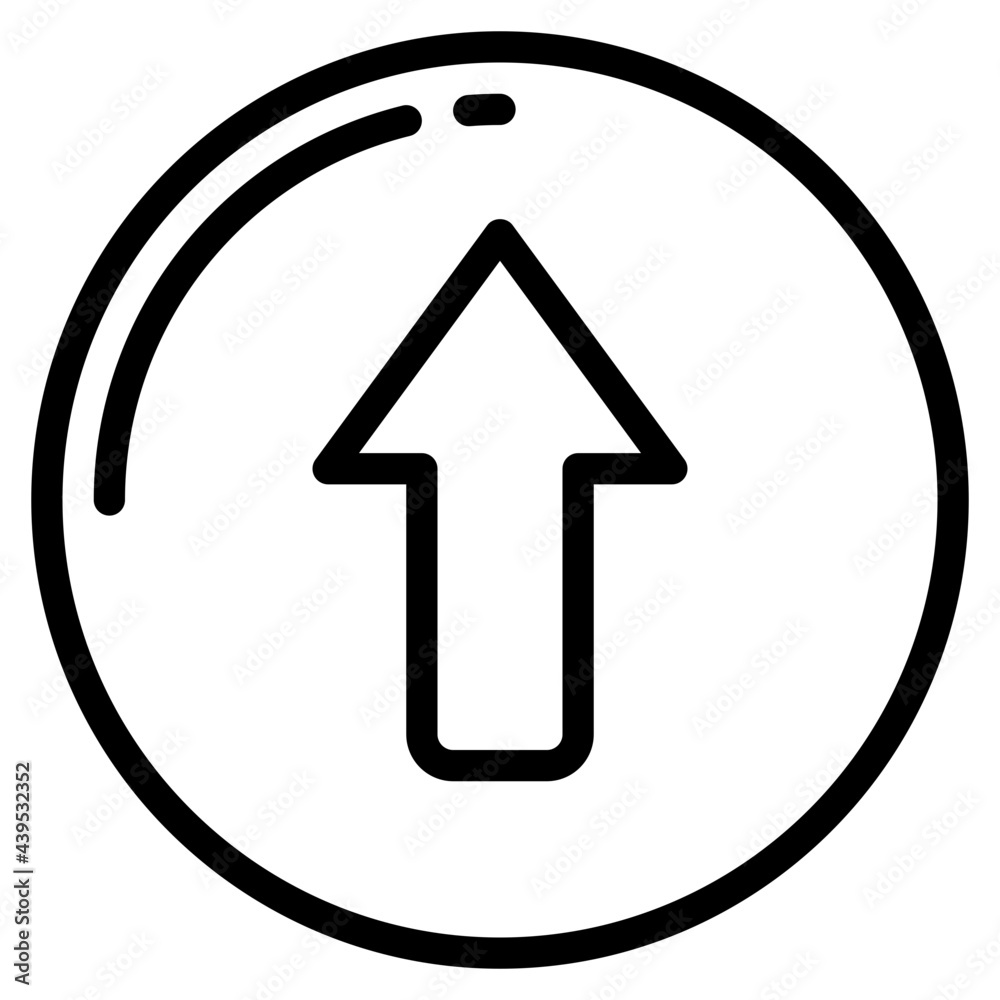 up outline style icon up outline style icon