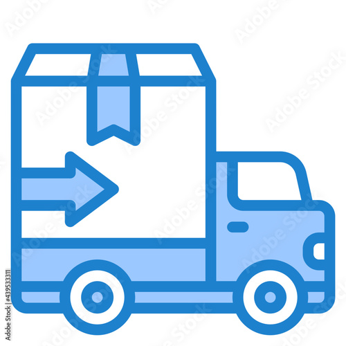 delivery blue style icon