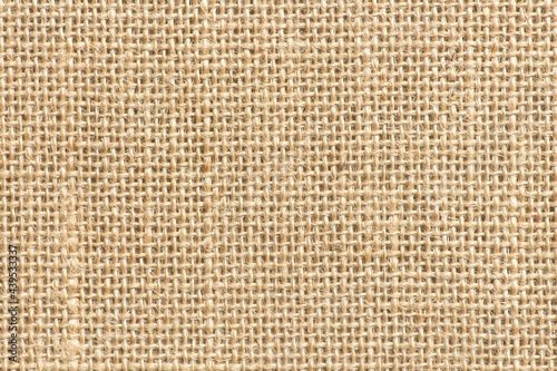 Brown sackcloth texture or burlap background and empty space.