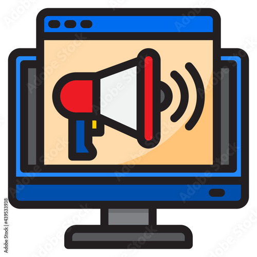 advertizing color line style icon