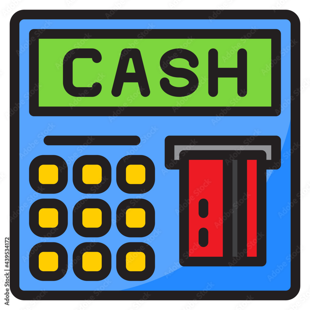 cash color line style icon cash color line style icon