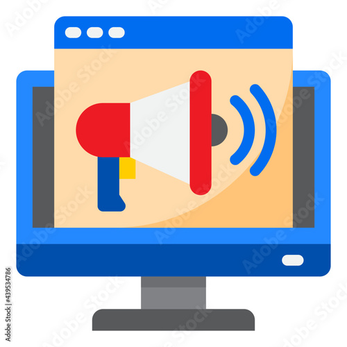 advertizing flat style icon