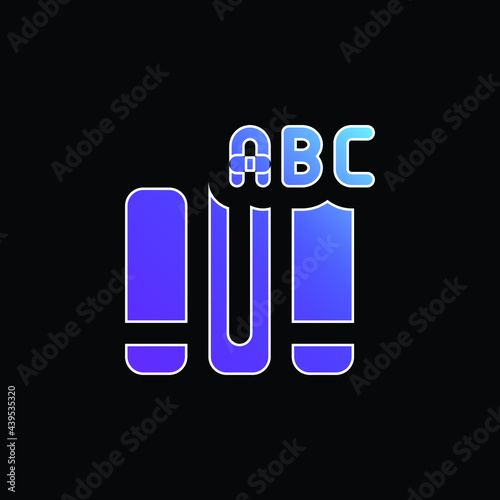 Book blue gradient vector icon