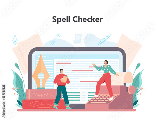 Professional writer online service or platform. Author writing script