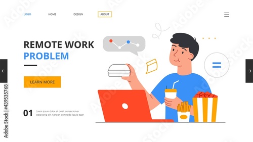 Remote work disadvantages concept