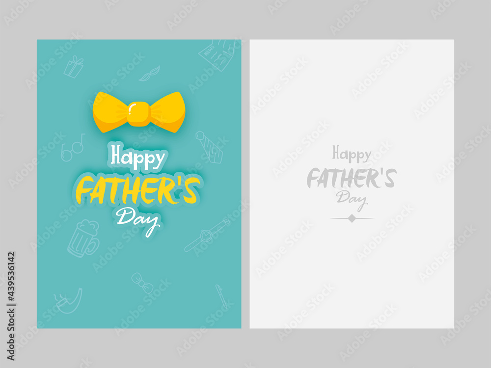 Happy Father's Day Greeting Card In Two Color Options.