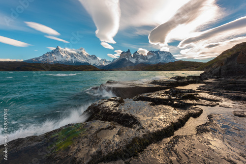 The most attractive place in the world, Torres del Paine National Park, a popular travel destination in Chile. The stunning natural scenery of South America.