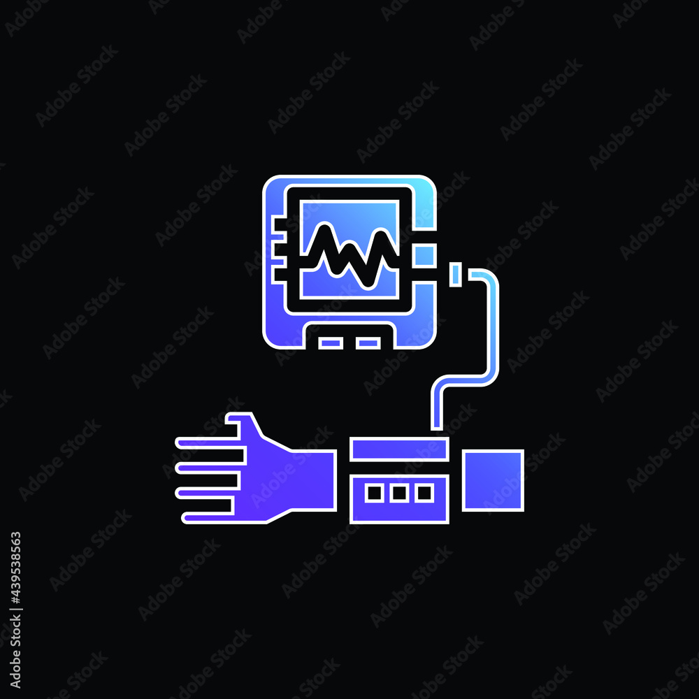 Blood Pressure blue gradient vector icon Blood Pressure blue gradient vector icon