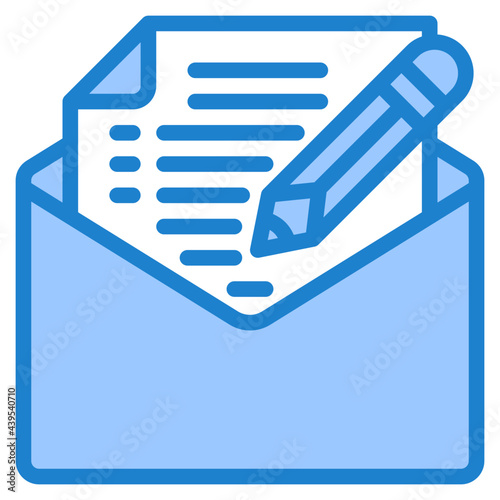 mail blue style icon