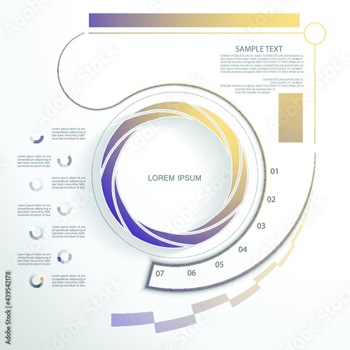 Design for business data visualization, cover layout and infographic