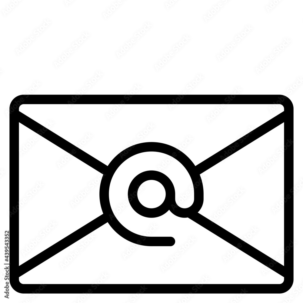 email outline style icon email outline style icon